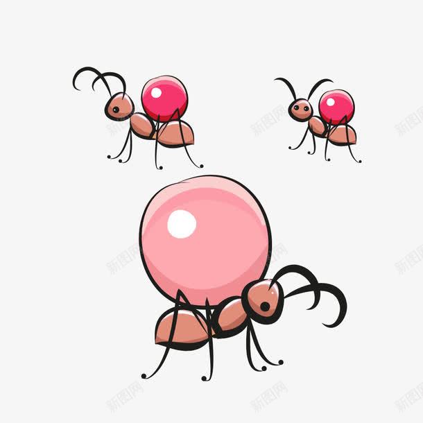 粉色蚂蚁背食物png免抠素材_新图网 https://ixintu.com 粉色 背 蚂蚁 食物