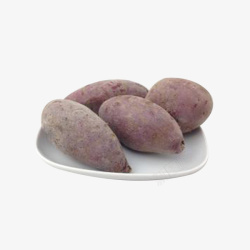 椭圆盘熟紫薯高清图片