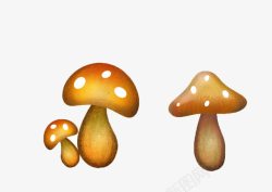 蘑菇可爱卡通彩色素材