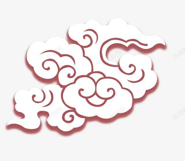 棕色中国风云朵装饰图案png免抠素材_新图网 https://ixintu.com 中国风 云朵 免抠PNG 棕色 装饰图案