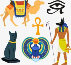 古埃及装饰元素素材