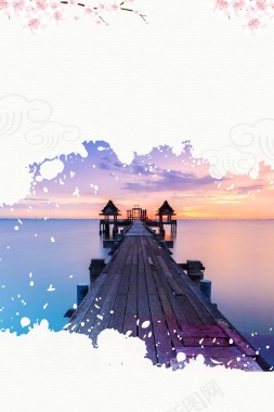 浪漫普吉岛旅游背景模板背景