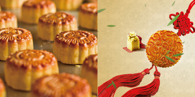 烘焙中国传统美食矢量画册海报背景
