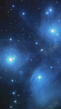 绚丽的昴星团H5背景背景