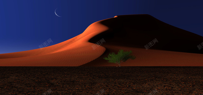 沙漠黄昏背景背景