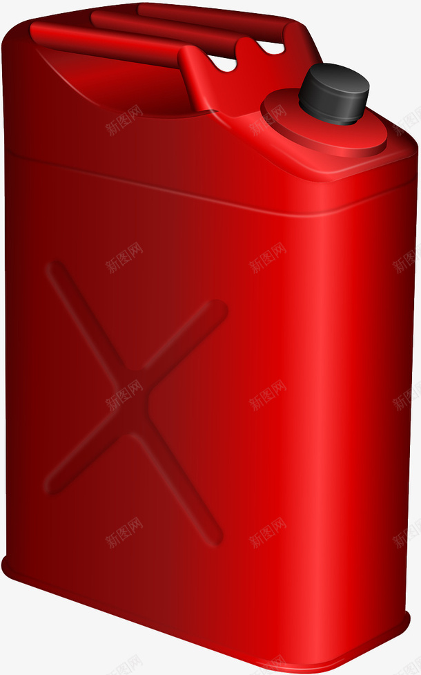 红色手绘容器油桶png免抠素材_新图网 https://ixintu.com 加油 容器 机油桶 油桶