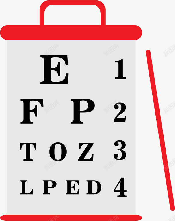 白色简约视力对照表png免抠素材_新图网 https://ixintu.com 保护眼睛 全球爱眼日 眼睛 视力 视力对照表 视力检查
