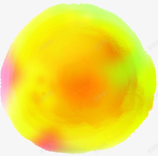 水墨抽象炫彩圆形png免抠素材_新图网 https://ixintu.com 圆形 抽象 水墨