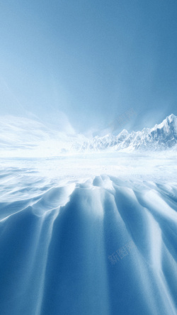 文艺古风H5素材雪山之巅H5背景高清图片