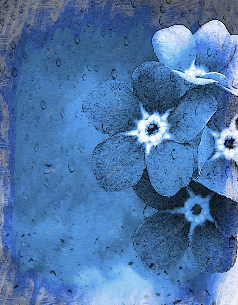 蓝色水彩花卉背景jpg设计背景_新图网 https://ixintu.com 梦幻 水彩 浪漫 温馨 背景 背景蓝色 花卉 蓝色 蓝色水彩