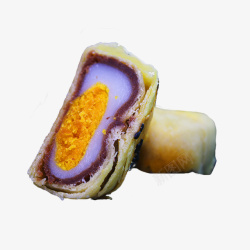 美味雪媚娘免抠PNG中秋节美味蛋黄酥高清图片