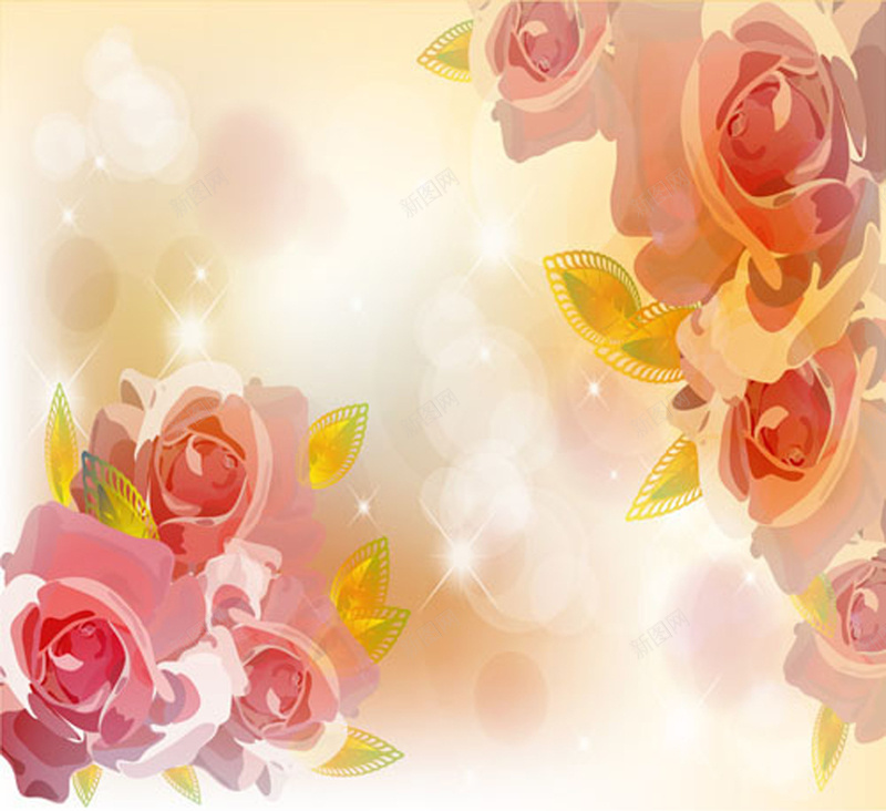 粉色水彩背景eps设计背景_新图网 https://ixintu.com 水彩 粉色 花卉 花朵