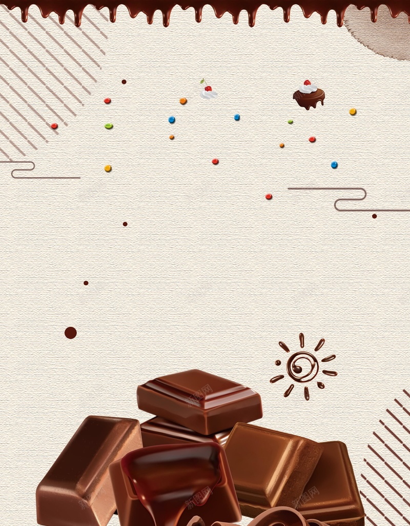 美味巧克力甜品甜食psd设计背景_新图网 https://ixintu.com 巧克力 甜品 甜食 美味 美食 食品 平面设计 分层文件 PSD源文件 150PPI