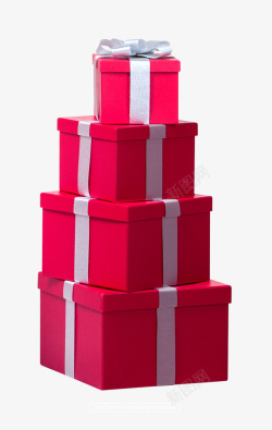 礼物礼盒红色丝带素材