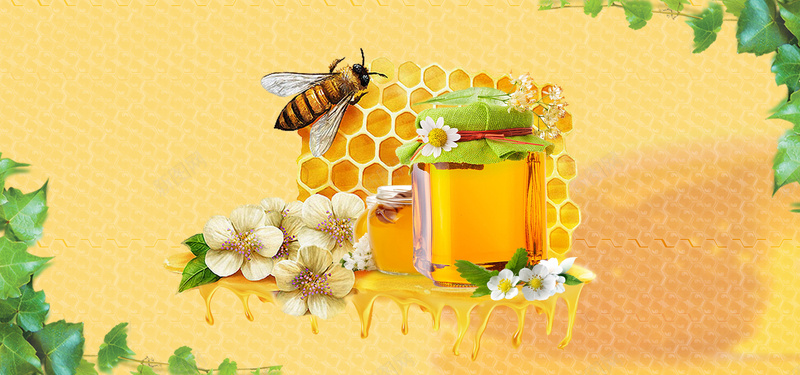 天然蜂蜜促销狂欢bannerpsd设计背景_新图网 https://ixintu.com 天然蜂蜜 蜂蜜 蜜蜂 甜品 饮料 促销 狂欢 电商
