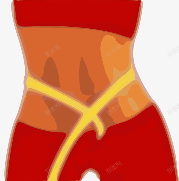 红色的量腰衣服的人png免抠素材_新图网 https://ixintu.com 红色 腰 衣服 黄色的