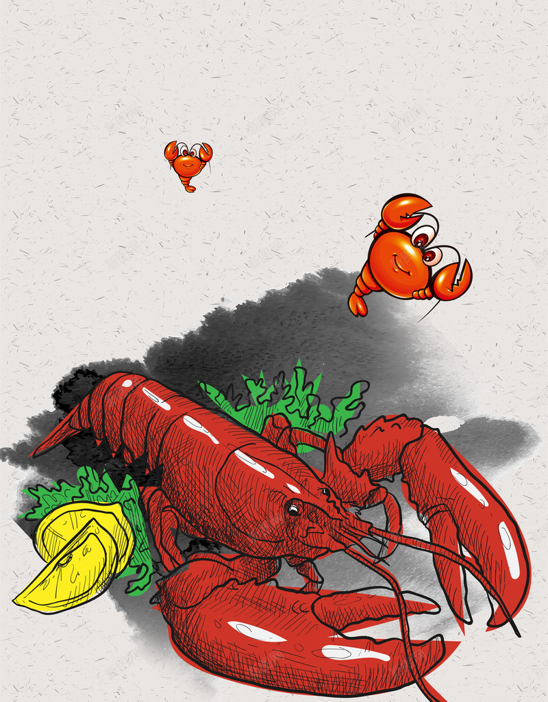 小龙虾宣传海报背景psd设计背景_新图网 https://ixintu.com 宣传 小龙虾 海报 海洋 海鲜 生物 美味 背景