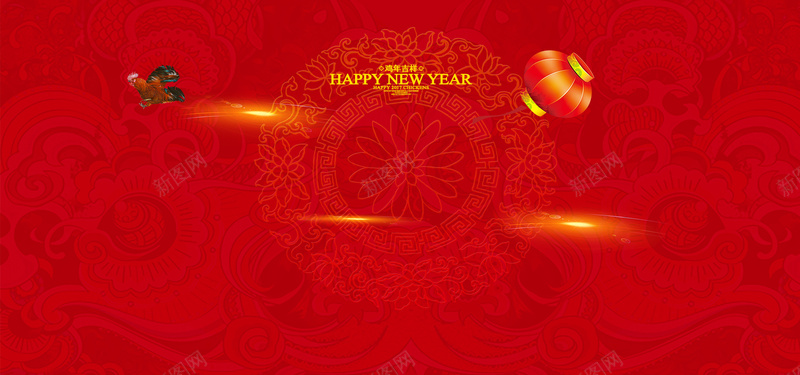 新年中国风纹理质感红色banner背景背景