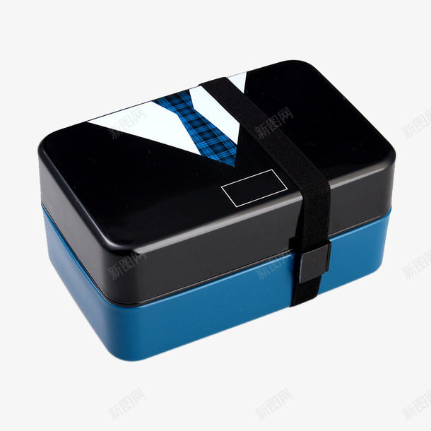 多层领带饭盒png免抠素材_新图网 https://ixintu.com 饭盒 多层 领带 黑蓝