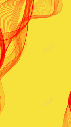 黄色布艺橙红色条纹H5背景高清图片