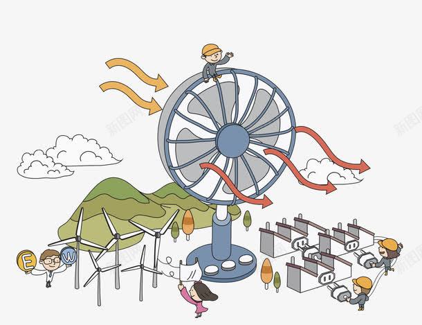 创意风扇png免抠素材_新图网 https://ixintu.com 人物 卡通 山脉 工厂 手绘 水彩 箭头 风扇