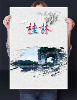 江南江水风景水墨画美丽的仿佛身临其境般背景高清图片
