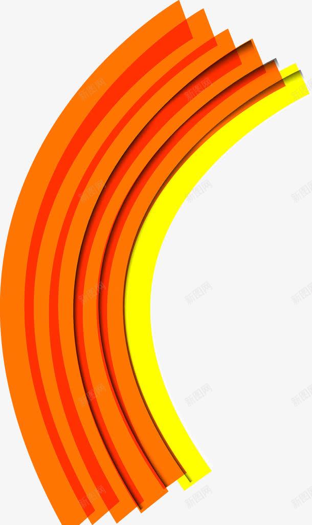 弧形背景png免抠素材_新图网 https://ixintu.com 圆弧 弧形 橙色 背景
