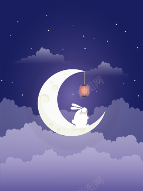 梦幻夜空星空月色月牙月亮背景背景