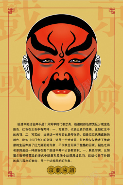 中国古典戏曲脸谱学习海报背景