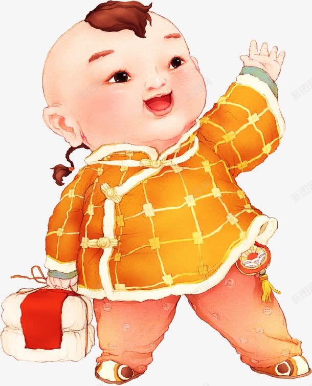 中国风卡通男孩新年服装png免抠素材_新图网 https://ixintu.com 中国风的男孩 卡通的男孩 平面新年 新年的服装