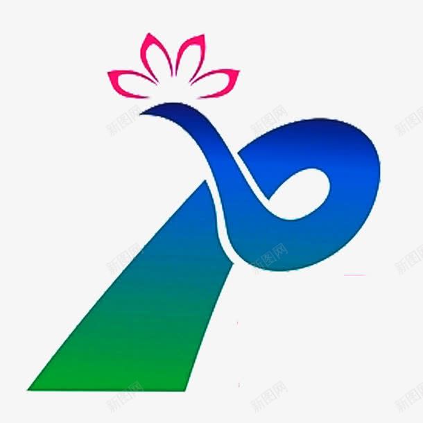 创意花朵logo图标png_新图网 https://ixintu.com 创意 花店LOGO 花朵 花瓣 蓝色
