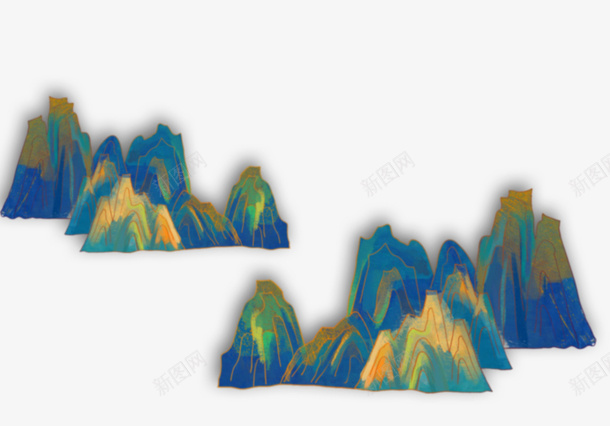 装饰北京假山png免抠素材_新图网 https://ixintu.com 假山 古典 古风 彩色