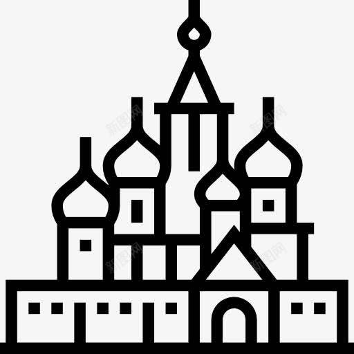 圣瓦西里大教堂图标png_新图网 https://ixintu.com 古迹 圣瓦西里大教堂 地标建筑