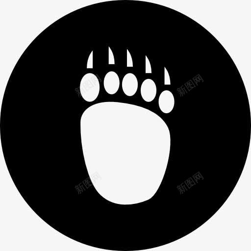 BearPawprint图标png_新图网 https://ixintu.com 动物 圈 熊的爪子 版画