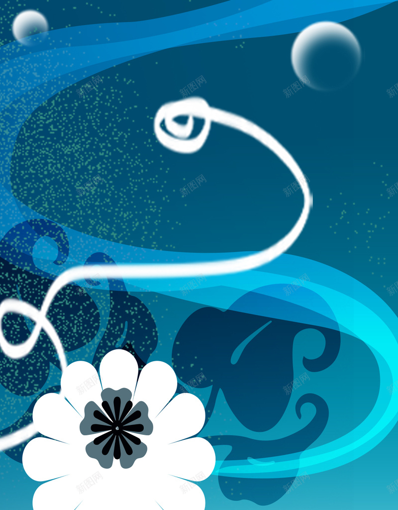 花朵纹理素材背景psd设计背景_新图网 https://ixintu.com 蓝色背景 开心 影子 纹理 花朵 H5素材 快乐 质感