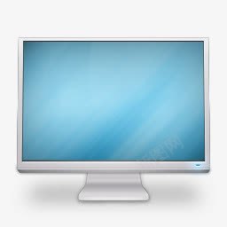 蓝色电脑显示屏图标图标