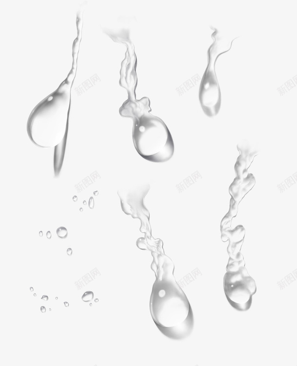 透明的水珠或雨滴png免抠素材_新图网 https://ixintu.com 免扣 水珠 透明 雨滴