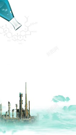 建筑简历绿色水墨建筑创意简历源文件H5背景高清图片