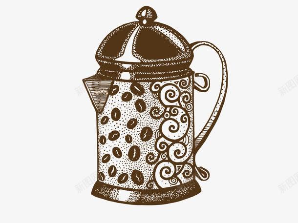 卡通手绘煮咖啡的机子png免抠素材_新图网 https://ixintu.com 卡通 咖啡 手绘 煮咖啡的机子