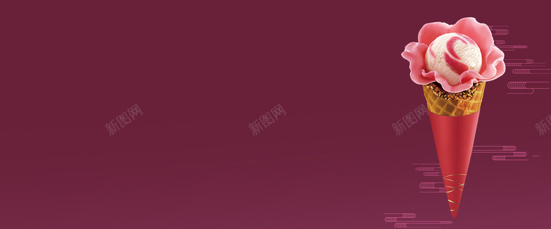 冰激凌红色简约bannerpsd设计背景_新图网 https://ixintu.com banner 促销 冰激凌 夏季 夏日 折扣 清凉 甜品 甜筒 简约 红色 雪糕