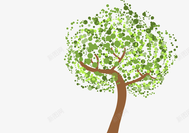 绘制创意绿树psd免抠素材_新图网 https://ixintu.com 创意 树 绘制 绿