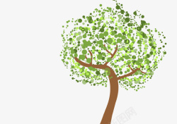 绘制创意绿树素材