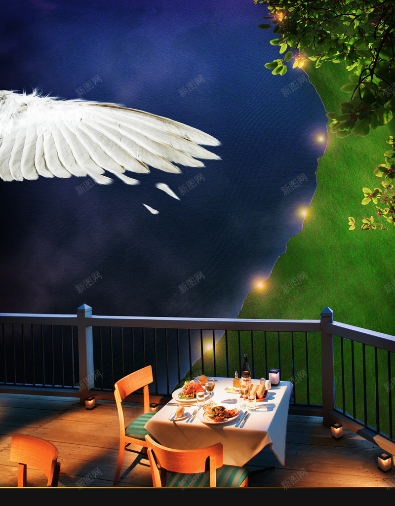 浪漫翅膀室外晚餐背景psd设计背景_新图网 https://ixintu.com 浪漫 纹理 翅膀 背景 质感 室外晚餐