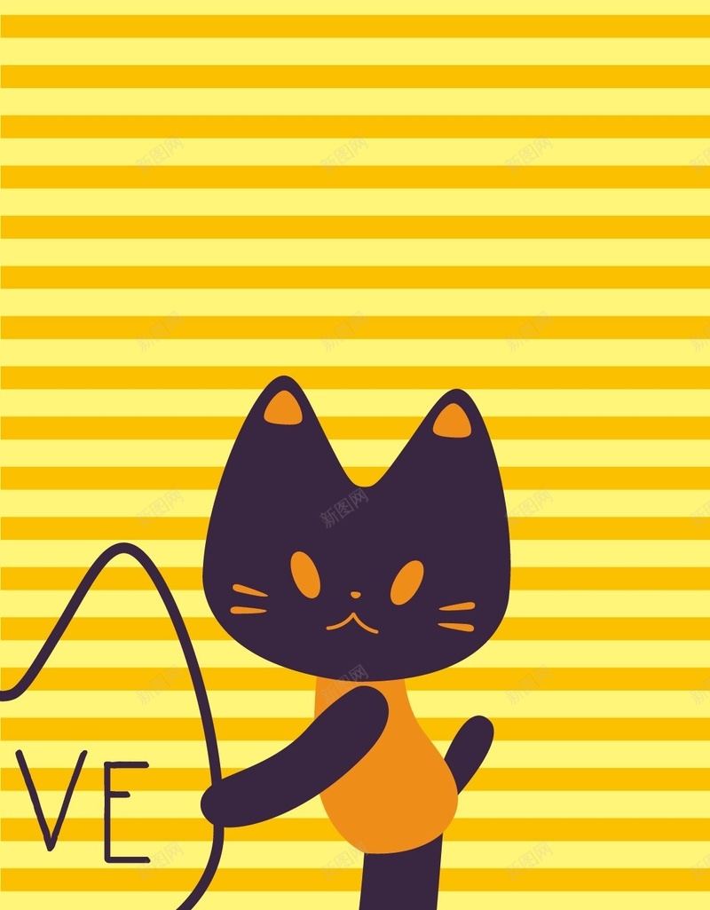 手绘卡通猫咪H5背景jpg设计背景_新图网 https://ixintu.com 卡通 手绘 猫咪 黄色 猫 H5 h5 童趣