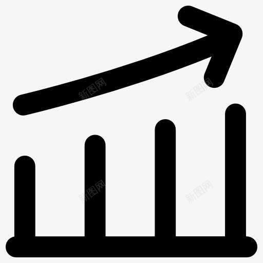 统计图标png_新图网 https://ixintu.com 业务 图 图形 增长 福利 箭头 统计