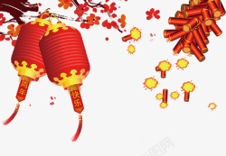红色炮元宵春节节日元素高清图片