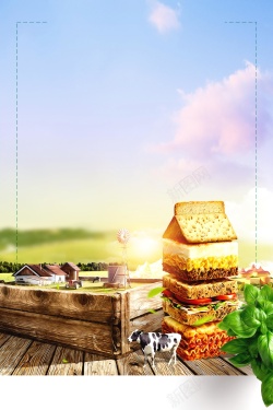 小吃店的海报营养早餐新鲜牛奶PSD素材高清图片