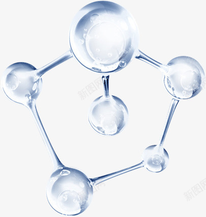 分子元素png免抠素材_新图网 https://ixintu.com 分子 氨基酸 漂浮 蓝