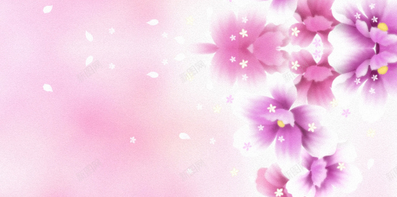 粉紫色花卉H5背景jpg设计背景_新图网 https://ixintu.com H5 H5背景 h5 女装 梦幻 浪漫 粉紫色 花卉