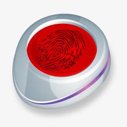 红色指纹识别器图标png_新图网 https://ixintu.com 图标 指纹 红色 识别器